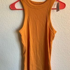 Old Navy Vibrant Orange Ribbed Tank Top